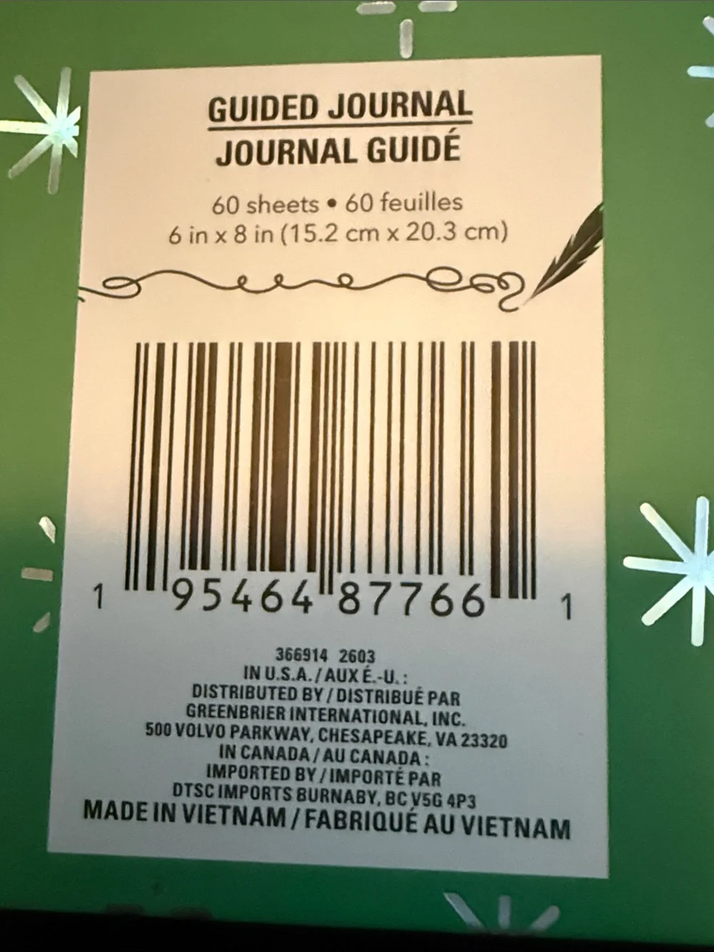 Travel Journal Notebook - Green 